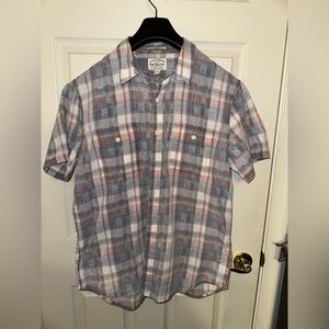 Lucky Brand Pink and Blue Checkered Shirt